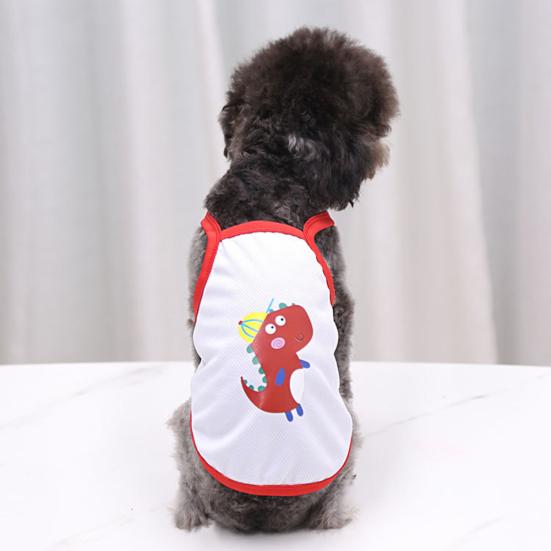 Sevimli Köpek Yavrusu Kolsuz Avokado Dinozor Baskılı Yelek atlet Evcil Hayvan Kıyafeti