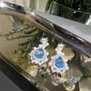 Luoxi Temple 2024 Ice Flower Cut Aquamarine Teardrop Earrings in 925 Sterling Silver