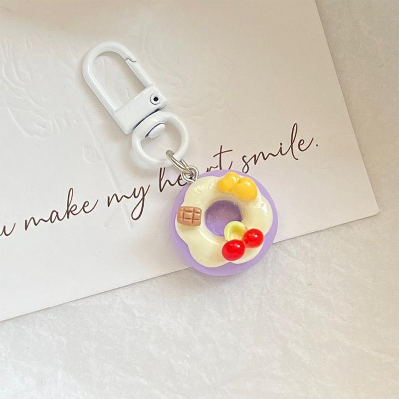 

Милий брелок-підвіска у вигляді пончика, прикраса для рюкзака, чохла для навушників, шарм для автомобіля, парні прикраси, подарунки фіолетовий