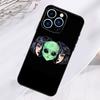 Aesthetic Alien Space Girl Phone Case For iPhone 16 Pro Max 15 14 12 11 13 17 Pro Max Plus 12 13 Mini 16e 17 Air Cover