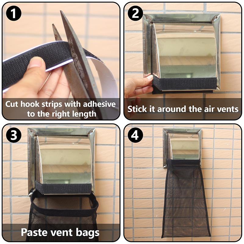 Fresh 3 size Dryer Vent Lint Dust Bag For Outdoor Dryer Vent Lint Vent Trap Bag For Outside Indoor Vent Lint Trap