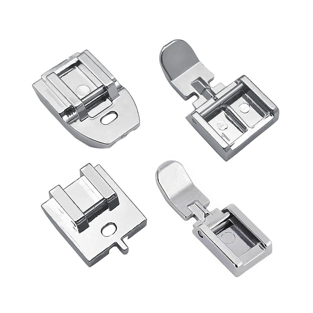 

4 Pcs Zipper Presser Foot Invisible Zipper Foot For Singer Juki Brother Low Shank Snap-On Sewing Machine Accessories