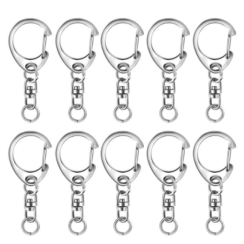 Split for Key Ring with Chain and Jump Rings Gold/Silver Metal Split for Key Chain Ring Parts with Open Jump Ring and Co