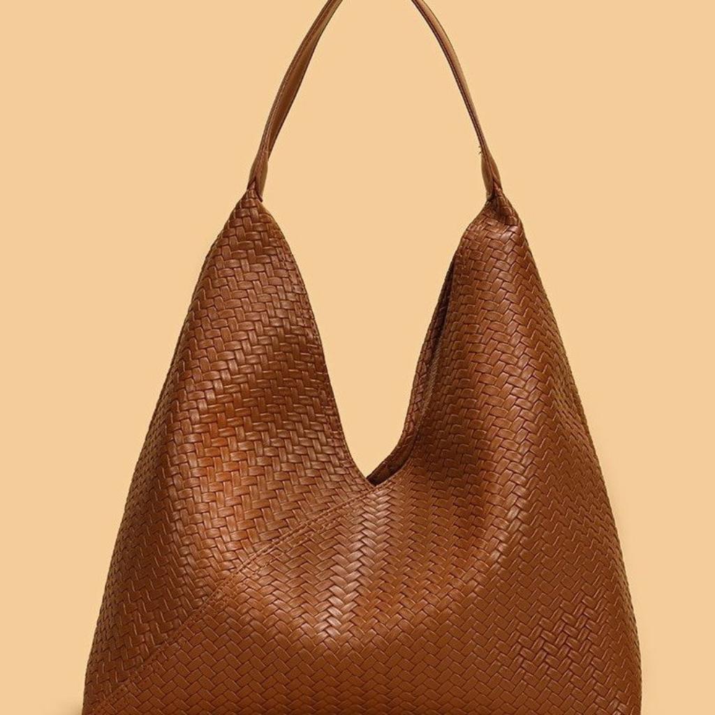 Hobo Bag Women Faux Leather Zipper Inner Pocket Daily Commute