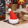 3D Printed Christmas Santa Hat For Wine Alcohol Bottles Ornament Home Xmas Decor Gift