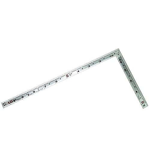Shinwa Sokutei Carpenter's Scale with Square Graduations on the Back, Silver, 1 Shaku (3.5 ft) 10529
