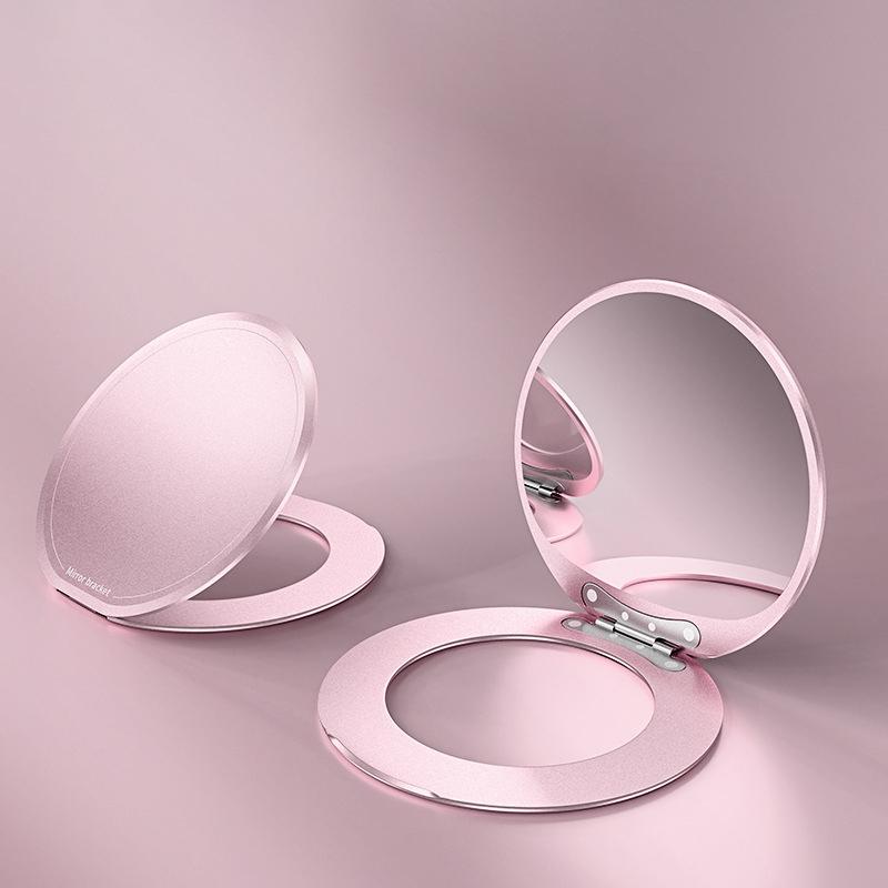 Ultra Thin Rotatable Portable Invisible Back Sticker Multi Function Magnetic Phone Makeup Mirror Holder Stand Universal
