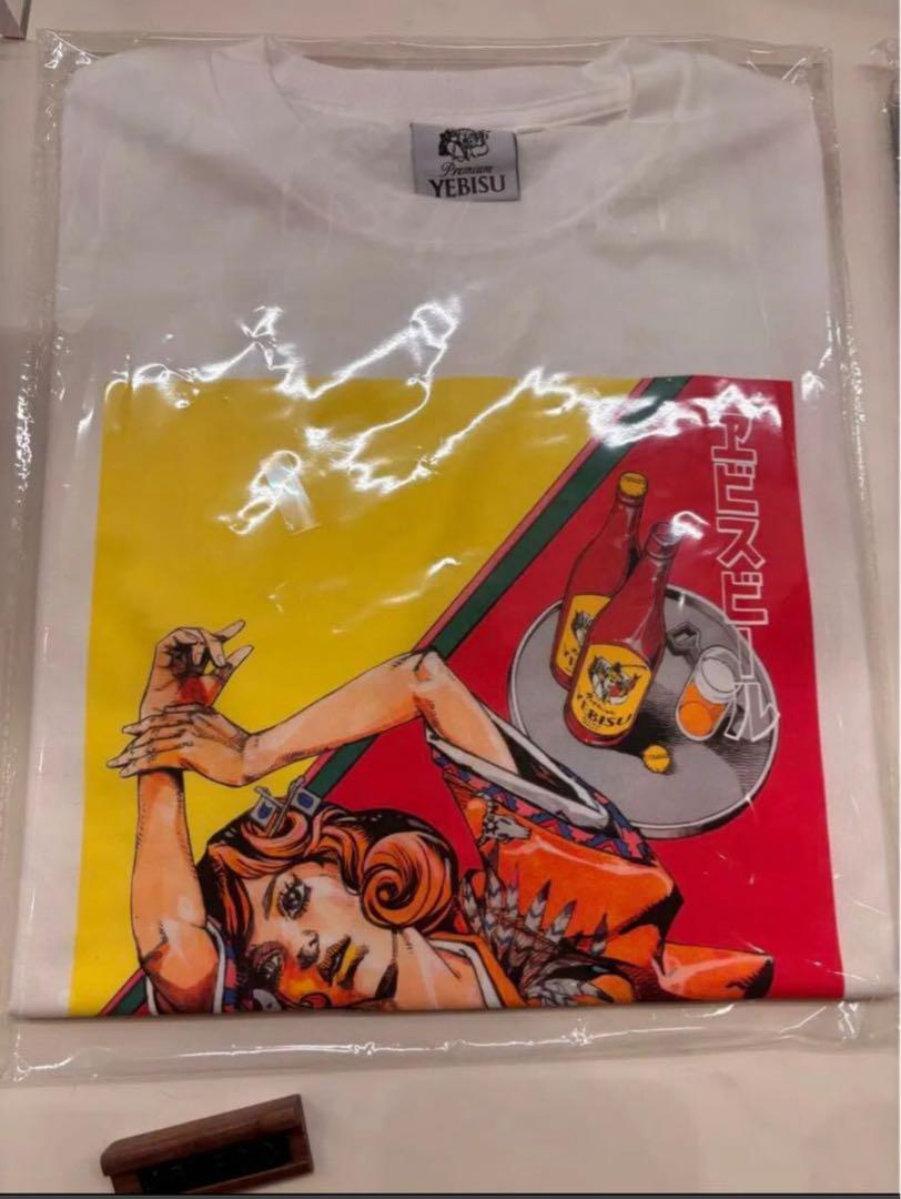 

[Б/У] Футболка-коллаборация JoJo и пива Ebisu, Размер L, JoJo s Bizarre Adventure, Ичибан Кудзи