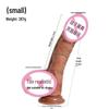Soft Silicone Thrusting Dildo with Suction Cup - Erect Stalk Simulation Adult Toy for Women