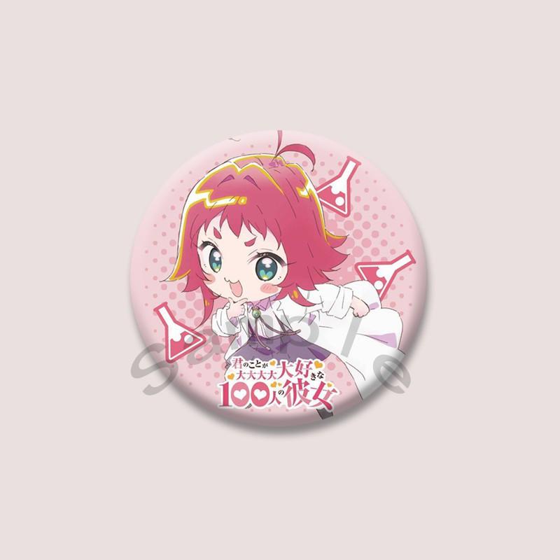 The 100 Girlfriends Who Really Love You Anime Brooches Cartoon Figure Nano Eiai Karane Inda Badges Bag Hat Clothes Button Pins