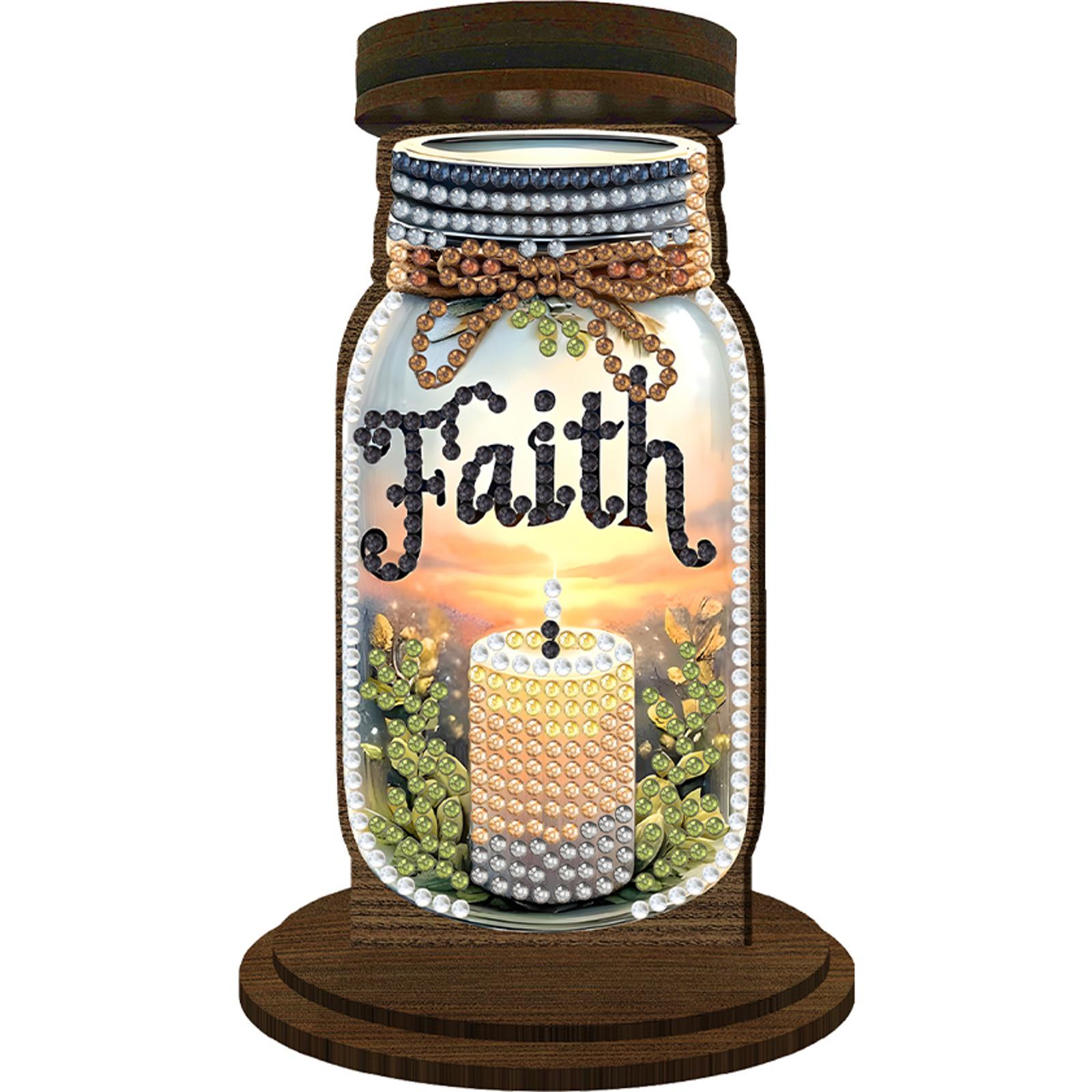 Wooden Exquisite Pattern Mosaic Rhinestone Drawing Candlestick Decor 5D DIY Diamond Painting Candlestick for Party Decor