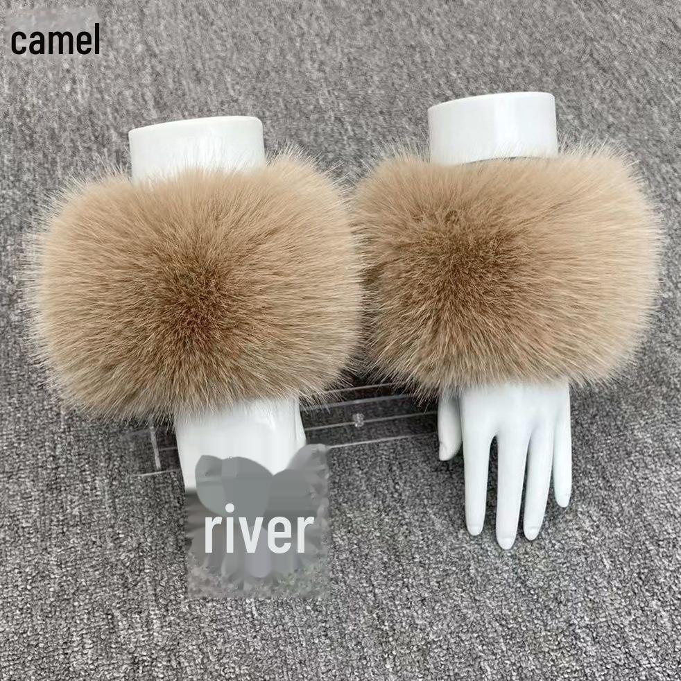 Dámské zimní plyšové manžety na zápěstí z umělé kožešiny - imitace lišky, mývala, králíka.
