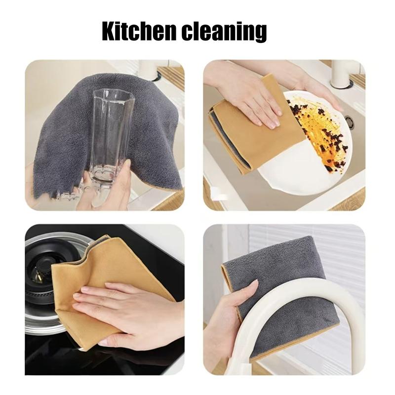 Double-Sided Suede Bear Towel, Absorbent And Residue-Free Suede Car Cleaning Towel, Household Cleaning Cloth, Extra Thick