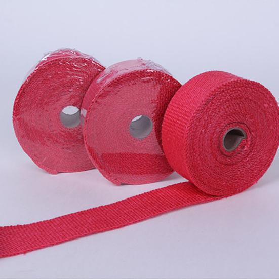 Car Motorcycle Exhaust Pipe Wrap Insulation Heat-Proof Strip with 4 Steel Ties