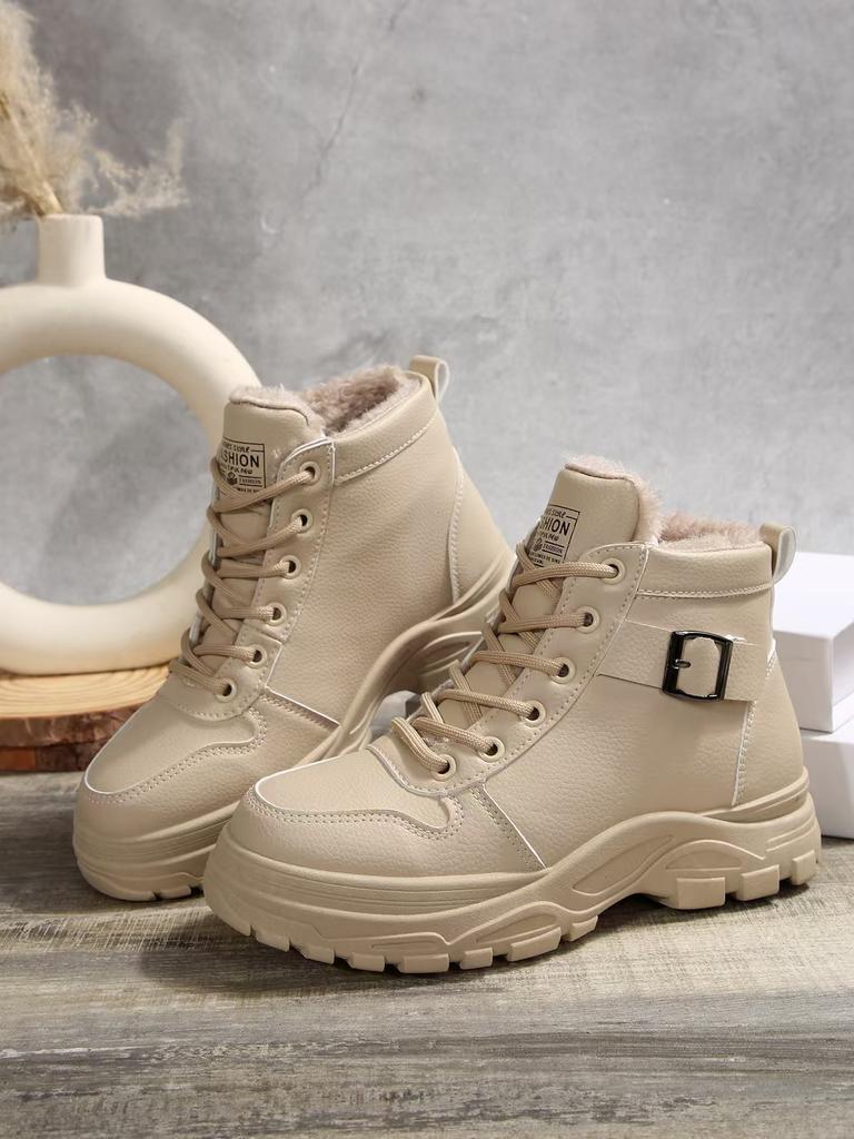 Fashion 2024 Winter Warm Sport Boots Women's Short Plush Ankle Boots Fashion Versatile Platform Lady Shoes Lightweight Sneakers Botas
