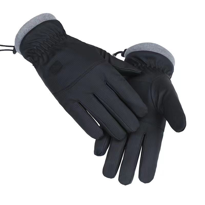 New Outdoor Warm Gloves for Skiing Winter Men Plus Velvet Thickened Windproof Waterproof Cold Riding Electric Bike Touch Screen