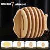 Multi Wood Tray Wood Saucer Flower Pot Tray Cup Pad Coaster Plate Kitchen Decorative Plate Creative Coaster Coffee Cup Mat