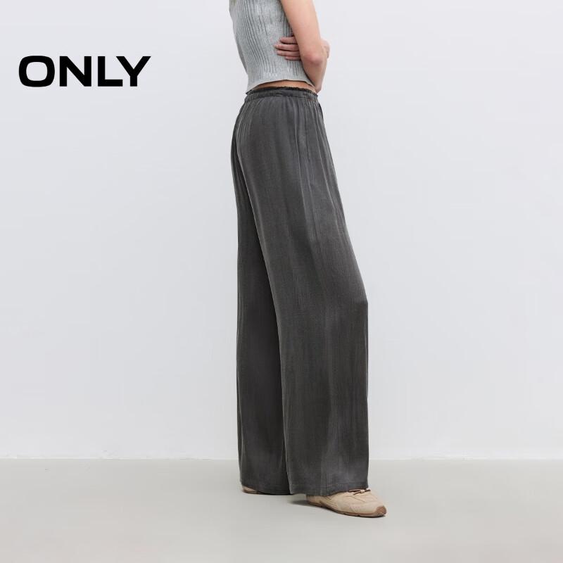 ONLY Women's 2025 Summer Lightweight Drapey High-Waist Straight Leg Pants