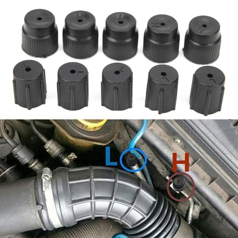 10 Stück System Ladeanschlusskappen Kfz-Wartungszubehör R134a 13mm 16mm Ladeanschlusskappen Systemkappen