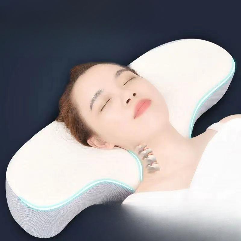 Memory Foam Cervical Vertebra Pillow, Adult Massage Wave Cervical Vertebra Special Pillow, Home Single Student Pillow Pillow Core