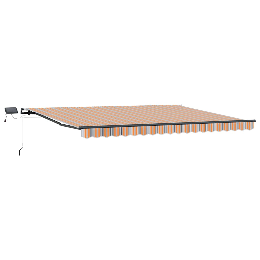 Retractable Awning Multicolor 400 X 350 Cm Fabric and Aluminum