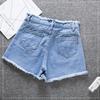 Kvinner Sexy høy midje jeans shorts sommer wide leg shorts dongeri shorts