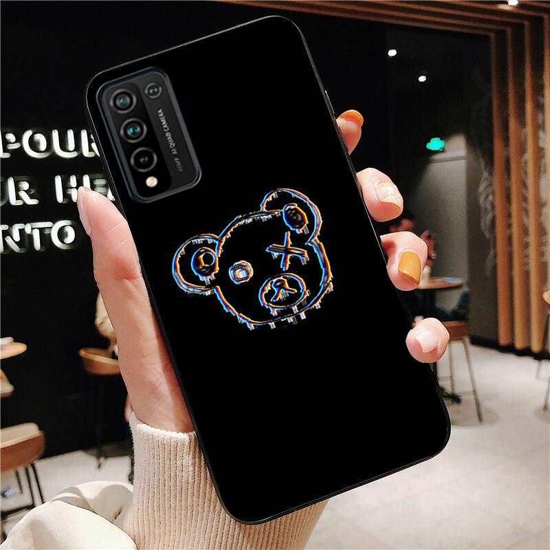 Cute Teddy Bear Beer Phone Case for Huawei Honor 50 10X Lite 20 7A 7C 8X 9X Pro 9A 8A 8S 9S 10i 20S 20lite 7X 10 Lite