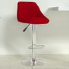 VidaXL Bar Stool Pub Seat Swivel Bar Chair Bistro Seat Counter Stool Adjustable Height Red 335300