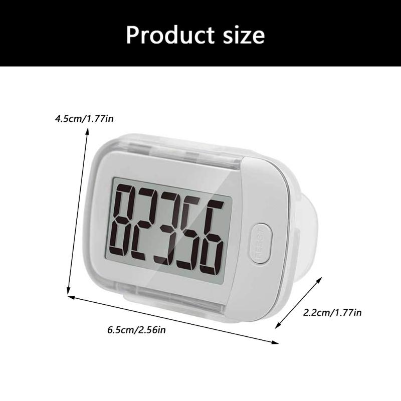 Digital Step Trackers Single Touch Operation Pedometer Step Counter With Large LCD Screen For Walking Running Activity
