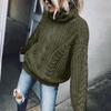 Women's Solid Color Turtleneck Knitted Sweater Top