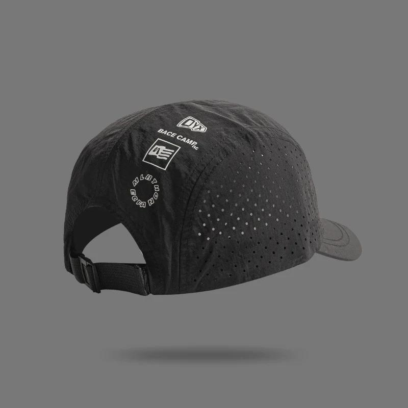 My Extreme Outdoor Activities Zomer Dun Ademend Mesh Baseballpetten voor Mannen en Vrouwen Buiten Hardlopen Korte Rand Zonbescherming Sneldrogende Sportpetten 55-58cm zwart