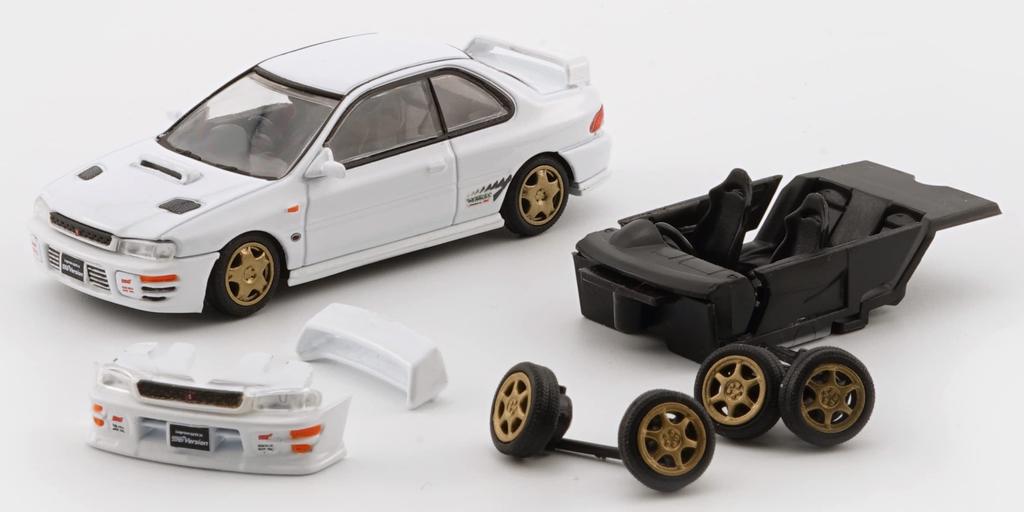 Scherer Designs BM CREATIONS Subaru Impreza WRX Type R 3 White LHD Finished Product 1/64 4-6