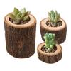 3 Stuks Houten Boomstronk Kaarsenhouder Votief Theelicht Kaarsenstandaard Rustiek Boerderij Woonkamer Badkamer Kandelaar Decoratie Tafelstuk Ornament
