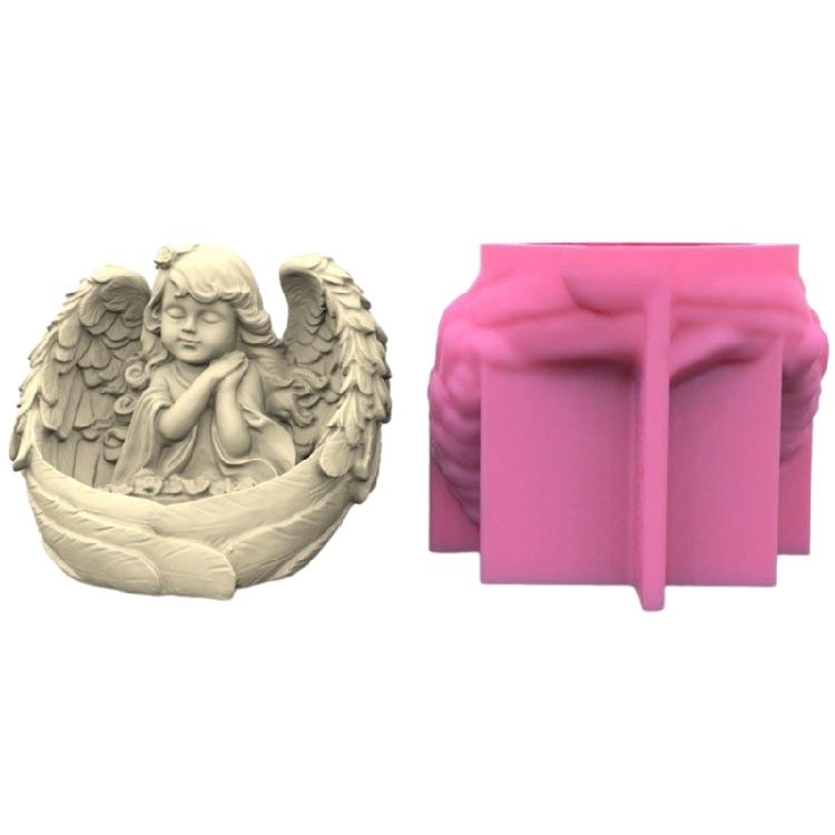

Angel Girl Shaped Candlestick Molds Silicone Mould for DIY Making Candle Holder 1