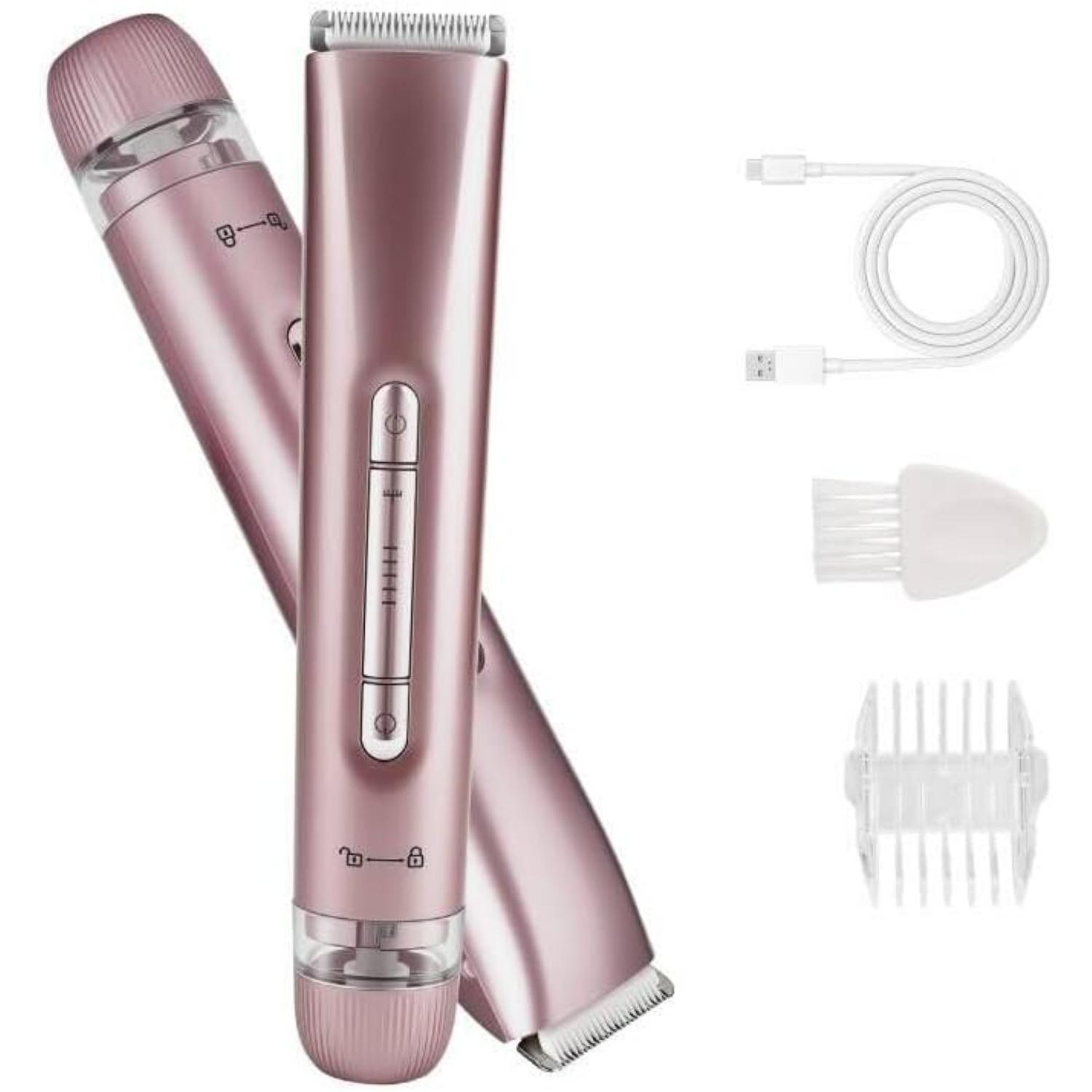 

Bikini Trimmer Women,Lady Shaver,Electric Razor for Women,Waterproof Rechargeable Painless Body Hair Trimmer for Face,Legs,Underarms & Intimate Areas