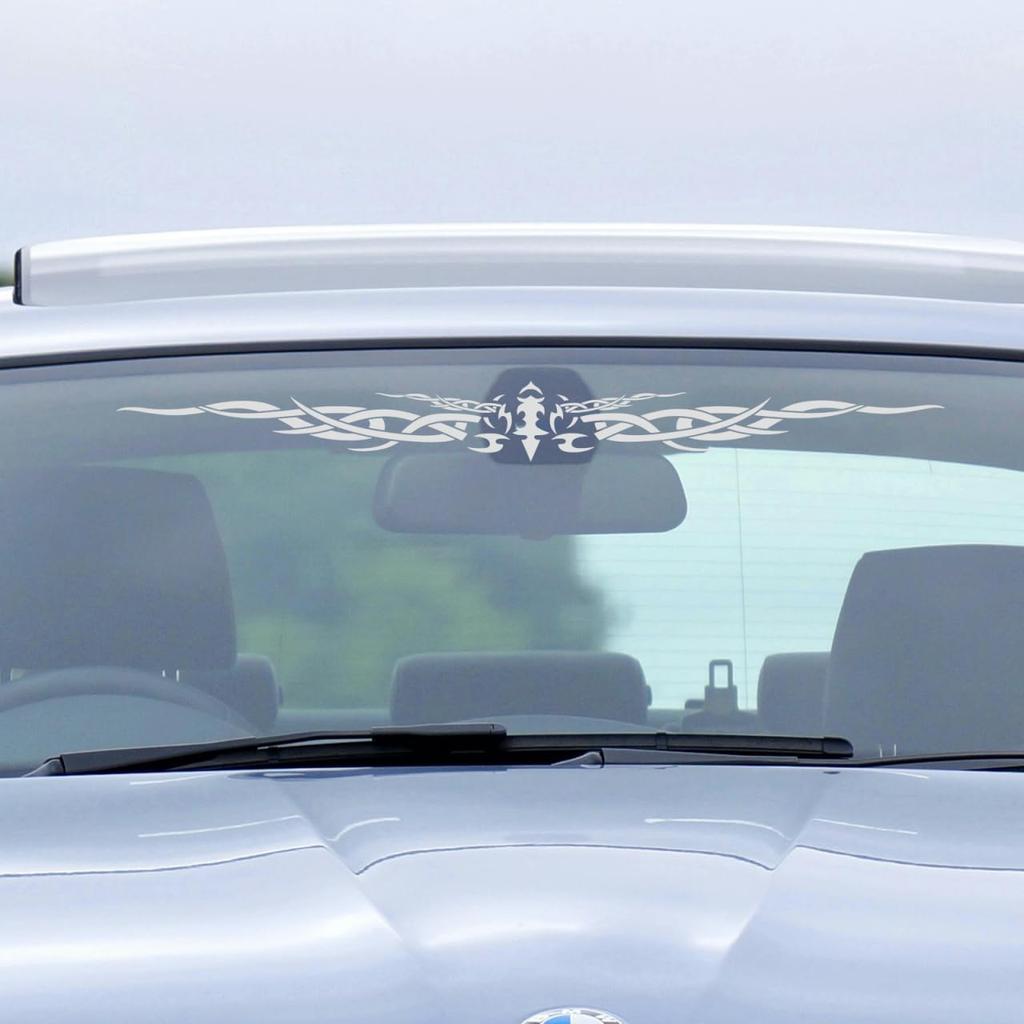 LEDMOMO Car Sticker Tribal Pattern White 70 x 8.39cm Windshield