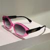 Vintage Oval Sunglasses Women Fashion Cute Candy Color Rim Beach Vacation Sun Glasses Trendy Brand Design Decor Shades