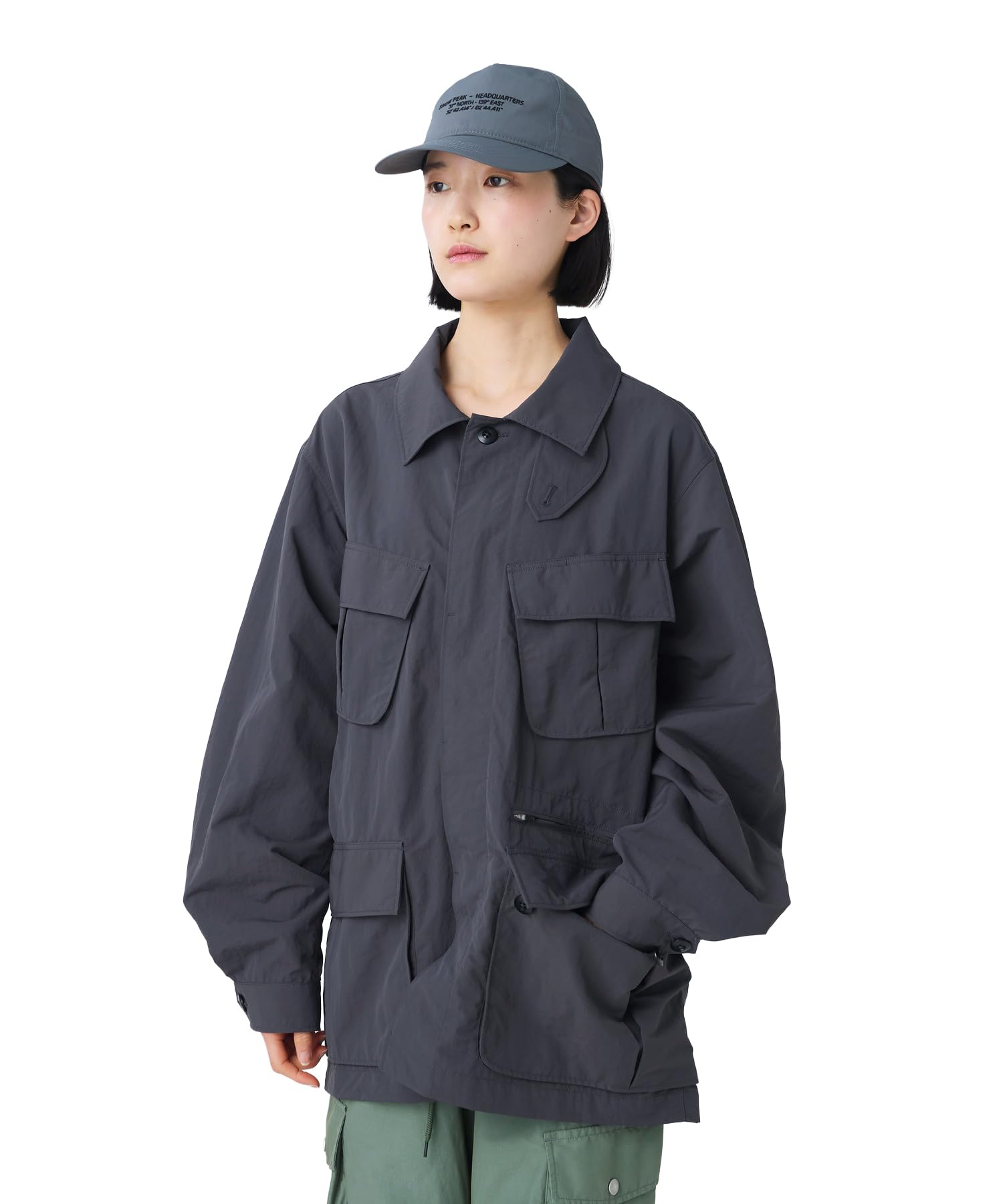 Nylon Washer Jacket Outerwear Jacket CHARCOAL