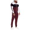 Men's fashion leisure color Patchwork sports fitness Hoodies pants suit