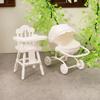 High Chair Dollhouse Stroller Pretend Play Dollhouse Baby Furniture  DIY Accessories