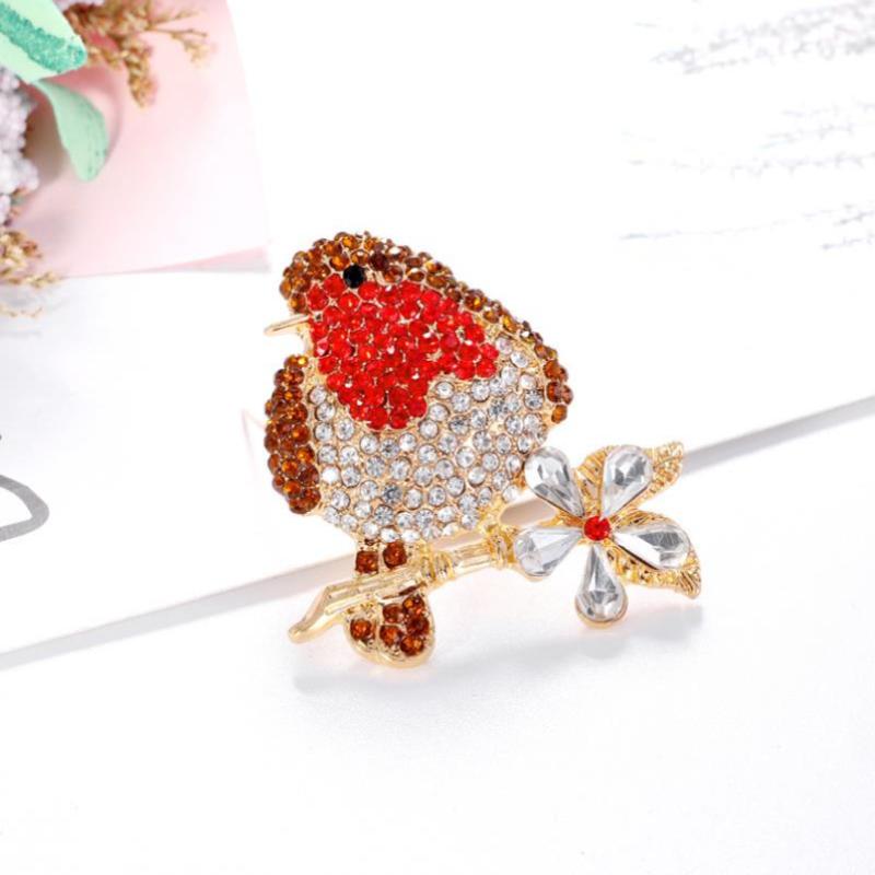 Fashion Luxury Rhinestone Animal Bird Brooches For Women Clothing Coat Accessries Gifts