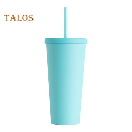 720ML Coffee Tumbler with Lid and Straw Double Wall Vacuum Travel Coffee Mug Wide Mouth Leakproof Reusable Water Cup