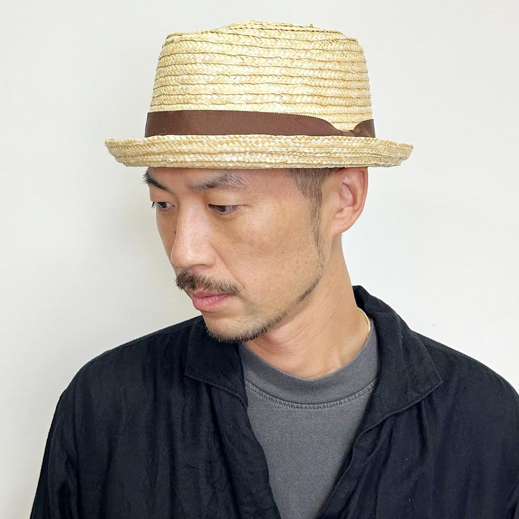 Pork Pie Straw Roll Free Size Number [Basic Quench] Hat, Anti-Steaming, Straw, Antibacterial, Deodorizing, Men's, Women's, (JP, Size, 58.0 Cm, 60.0
