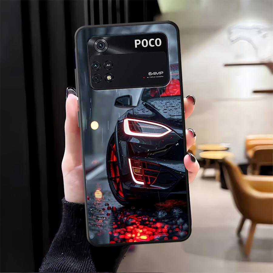 Hülle für Xiaomi Poco F8 X3 X4 X5 X7 Pro F3 C71 C75 M5 F1 M3 M4 M7 Pro C50 C61 Funda Handyhülle Coole Autolichter
