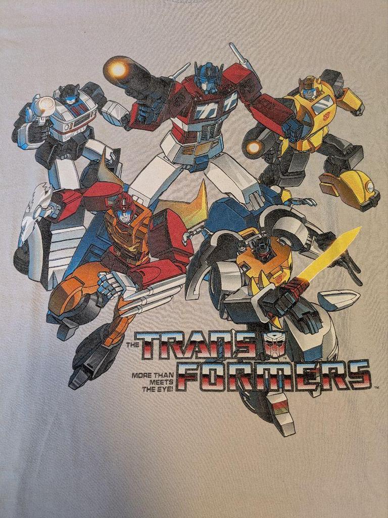 [USED] Official Vintage Transformers T-shirt, Gray, Size L