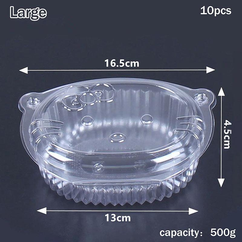 

Sanrio Hello Kitty Fruit Packing Box Creative Cake Salad Picnic Portable Box Transparent Packaging Box Cute Dessert Box Cake Box Small