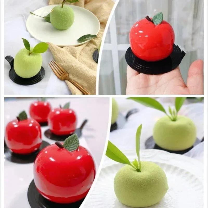 Silikon Kuchenformen Früchte Mousse Kuchenformen Orange Apfel Birne Mango Erdbeere Tannenzapfenform Form Dessert Dekorationswerkzeuge