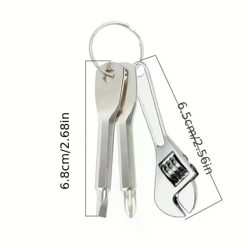 Pair Sets of Outdoor Essentials Tiny Screwdriver Kit Mini Tool Wrench Key Fob Universal Repair for Car Bike and Motorbike