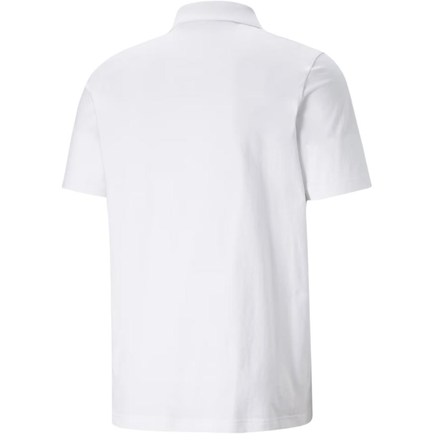 Puma Logo Printed Straight Cut Short Sleeve Polo Shirt Men polo shirts White 586676-02