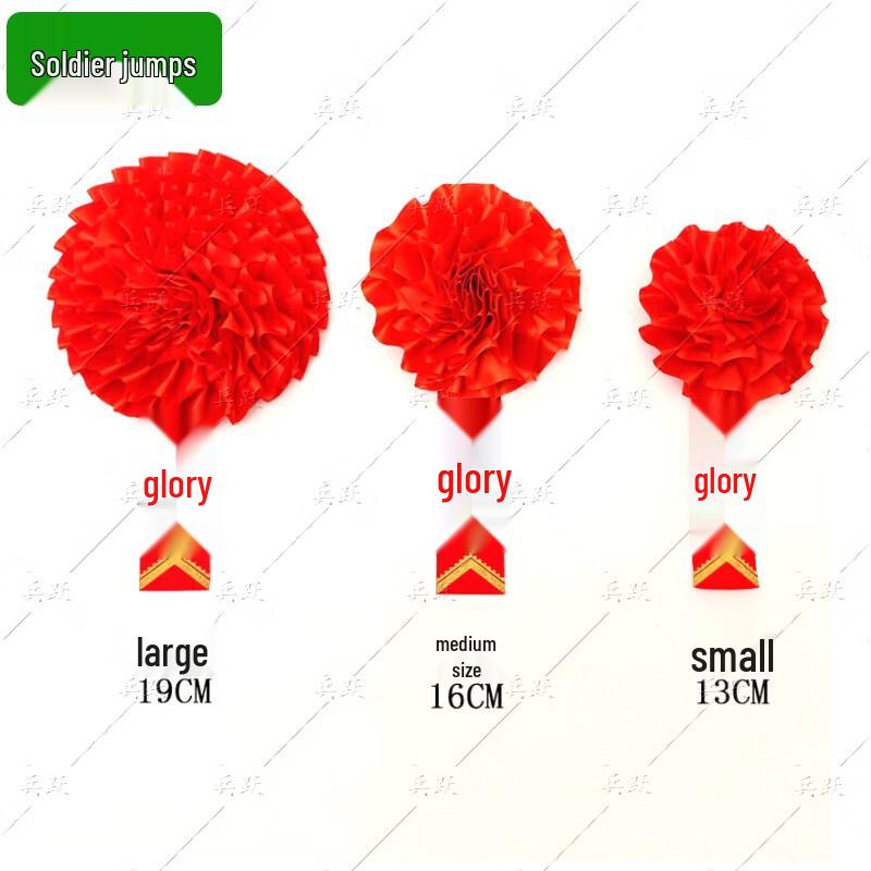 Silk Retirement Red Flower with Sash